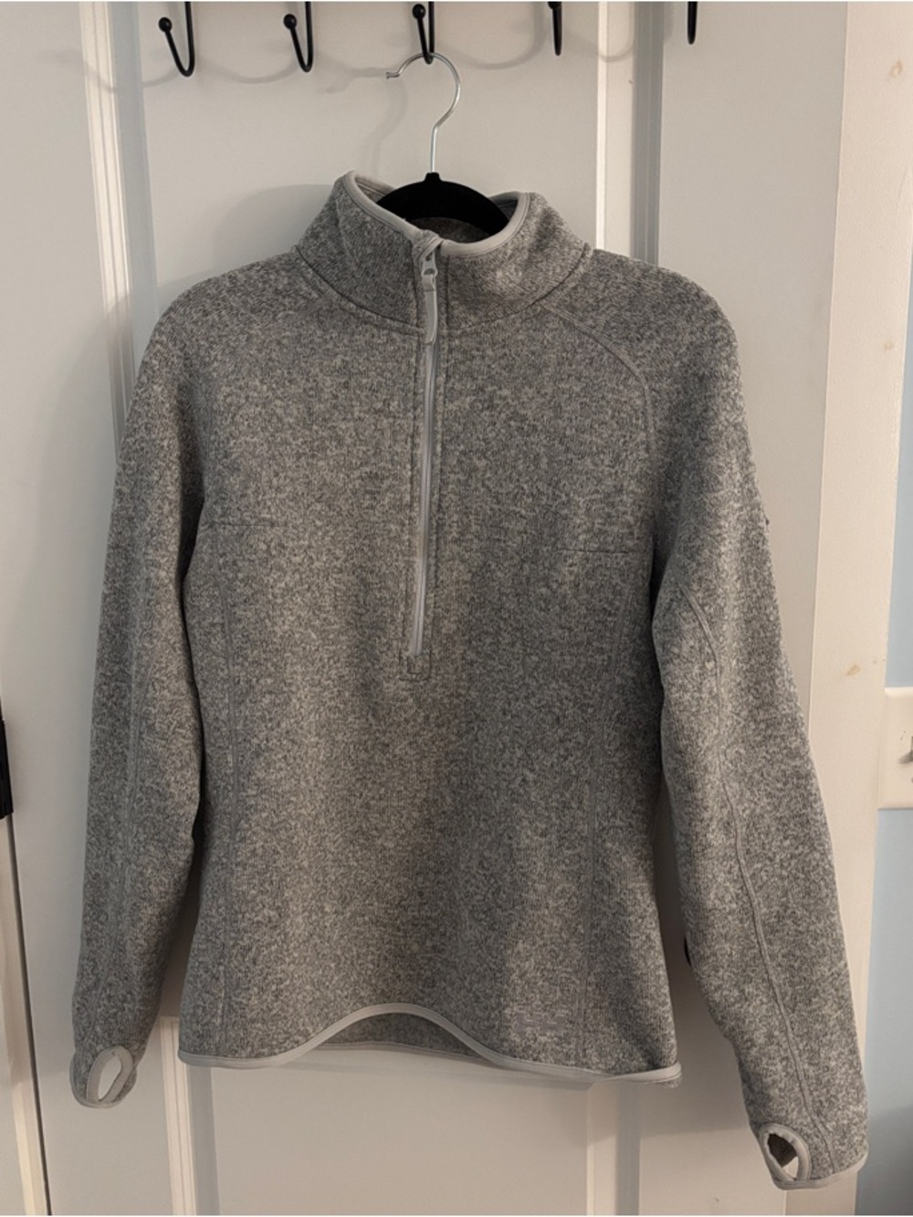 Women's Helly Hansen Varde Gray Half-Zip Fleece Pullover